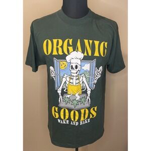 Eighty Eight Organic Goods Graphic Green T-Shirt Mens Size Medium Brand New